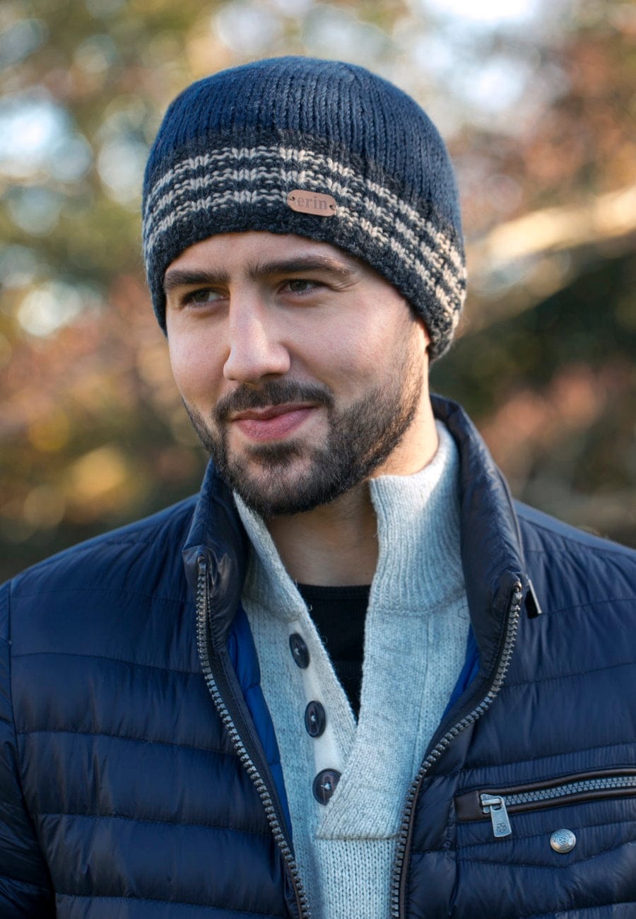 Erin Knitwear Rib Pullon Hat - Navy