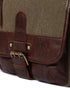 Aran Woollen Mills Single buckle Irish tweed and leather bag