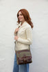 Aran Woollen Mills Single buckle Irish tweed and leather bag