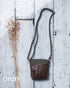 Aran Woollen Mills Small Irish tweed and leather bag
