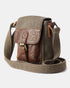 Aran Woollen Mills Small Irish tweed and leather bag