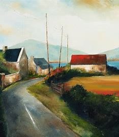 Padraig McCaul Village Road - Limited Edition Print by Padraig McCaul