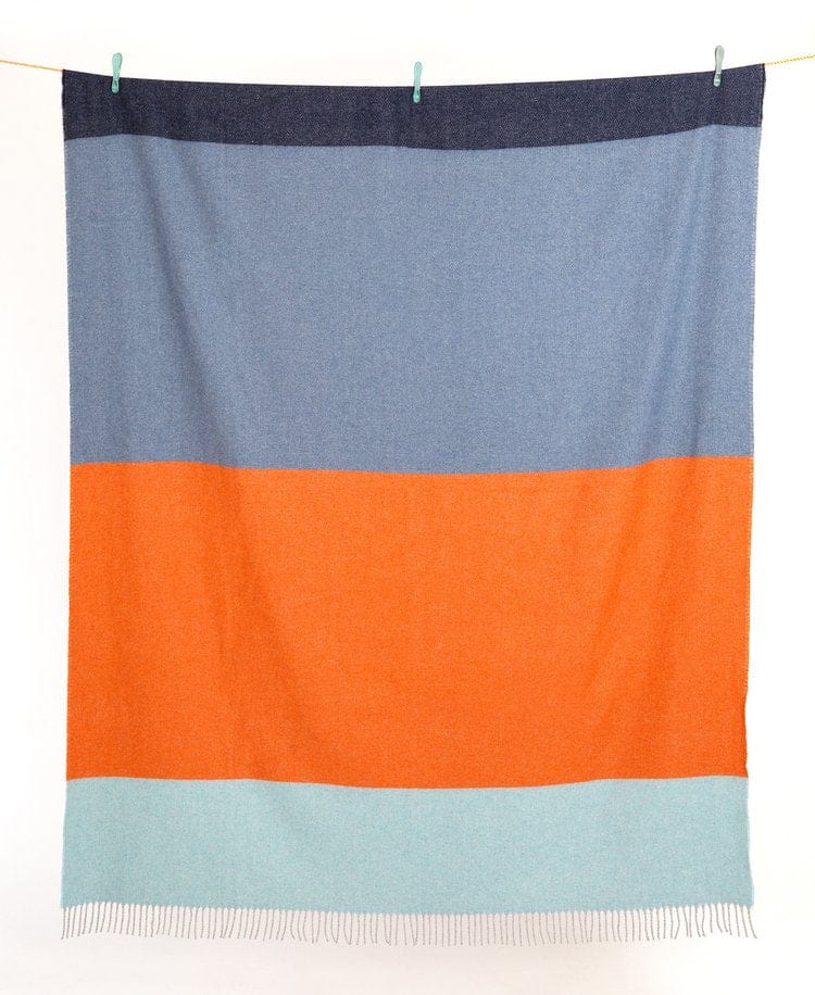 McNutt Wool Cashmere Throw - Ocean Sunset